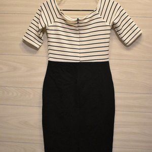 Striped Business Casual Dress - Just Me Sz M